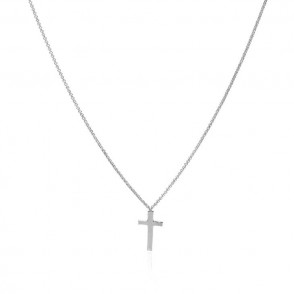 Collana Amen Con Croce Clcb4 Colore Argento In Argento 925 Chiusura Moschettone