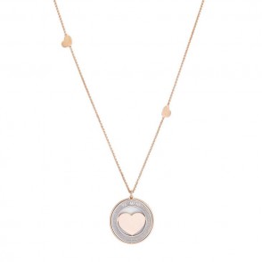 Collana da Donna AMEN PAROLE CPHR1 Argento 925 Rosato con Ciondolo Cuore 