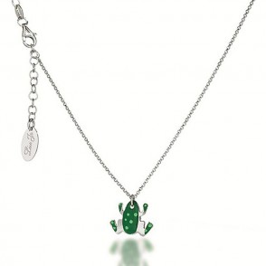 Collana Pendente Liu Jo Baby Blj046 Pendente Rana Smaltato Verde