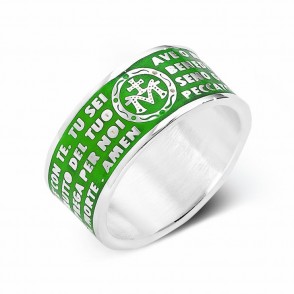 Anello Amen Ams03 Ave Maria Colore Verde 22