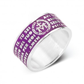 Anello Amen Ams09 Ave Maria Colore Viola 22