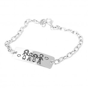 Bracciale In Argento 925 Personalizzato Family Donna Argento