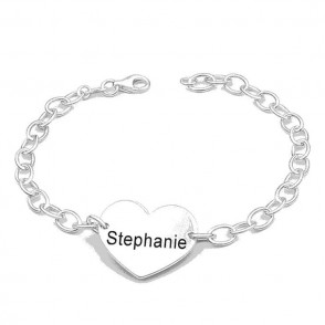 Bracciale In Argento 925 Personalizzato Heart