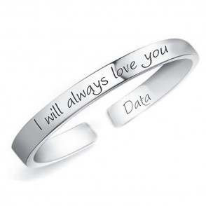 Bracciale In Argento 925 Personalizzato I Will Always Love You