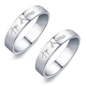 Fedine Personalizzate In Argento 925 Ti Amo