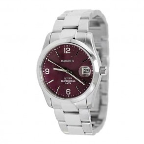 Orologio Donna Solo Tempo HAMMER HD01-02 in Acciaio Fondo Bordeaux