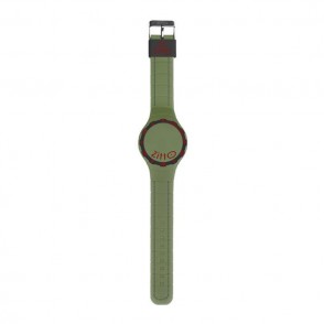 Orologio Led Solo Tempo Zitto Squba Mini Cassa E Cinturino Silicone Verde