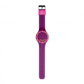 Orologio Led Solo Tempo Zitto Squba Cassa E Cinturino Silicone Viola