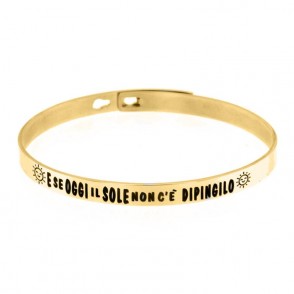 Bracciale Rigido Donna LE CAROSE BRSCRI03 in Ottone con Frase Incisa