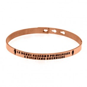 Bracciale Rigido Donna LE CAROSE BRSCRI04 in Ottone con Frase Incisa