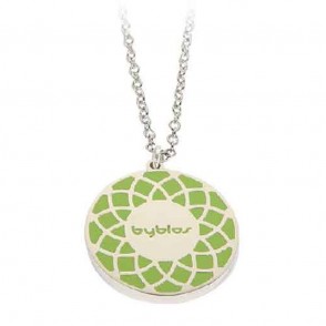 Collana Donna Byblos 90007 Pendente In Acciaio Smalto Verde 42 Cm