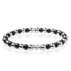 Bracciale Unisex GERBA 622 Elastico con Pietre Naturali e Argento 925