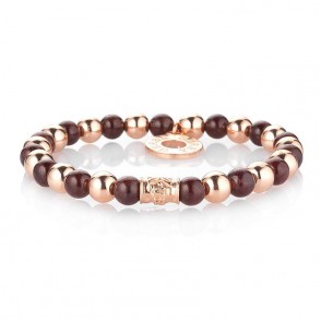 Bracciale Unisex GERBA 417 con Elastico Pietre Naturali e Argento 925