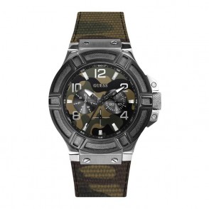 Orologio Multifunzione Uomo GUESS W0407G1 Cassa Acciaio Cinturino Camouflage