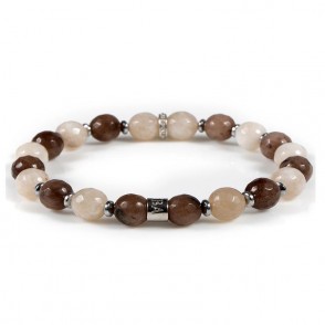 Bracciale Uomo Elastico GERBA YURI 601 in Argento 925 e Pietre Naturali 