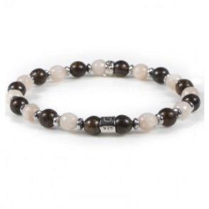 Bracciale Uomo Elastico GERBA MANOLO 606 in Argento 925 e Pietre Naturali 