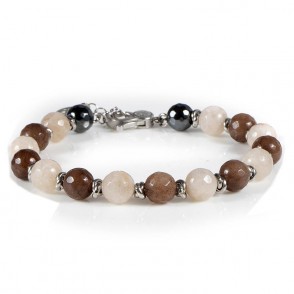 Bracciale Catena Uomo GERBA KENNY 616 in Argento 925 e Pietre Naturali 