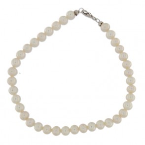 Bracciale donna Iki 100008MS in perle con oro bianco 18kt