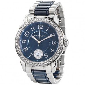 Orologio Donna Solo Tempo Ottaviani 15036 Cinturino Ceramica Blu con Datario