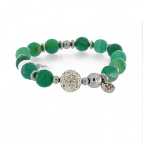 Bracciale da Donna Elastico CAPRITALY DELIGHT STONE 04 con Agata Verde