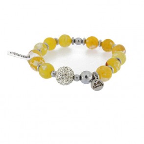 Bracciale da Donna Elastico CAPRITALY DELIGHT STONE 06 con Giada Giallo