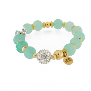 Bracciale da Donna Elastico CAPRITALY DELIGHT STONE 12 con Crisoparsio Verde Chiaro 