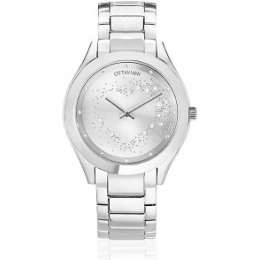 OROLOGIO DONNA SOLO TEMPO OTTAVIANI 15387 IN ACCIAIO CON CUORE DI CRISTALLI 