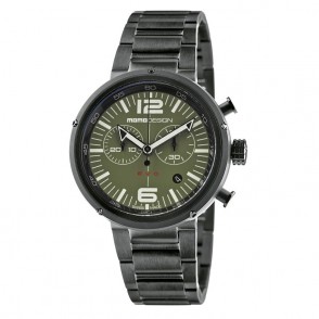 Orologio Uomo Cronografo MOMO DESIGN MD1012BR-40 in Acciaio con Fondo Verde