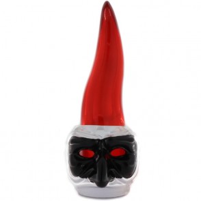 Corno con faccia Pulcinella 885 ROSSO laminato in argento
