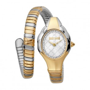 Orologio da donna Just Cavalli Time Glam Chic Snake JC1L186M0055 in acciaio Pvd oro e argento