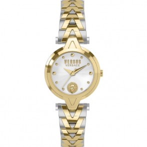 Orologio Solo Tempo Da Donna Versus VSPVN1020 In Acciaio PVD Argento E Oro Quadrante Bianco