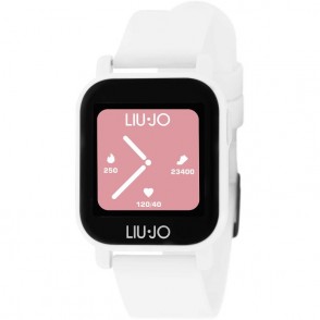 Orologio Smartwatch Unisex LIUJO SWLJ025 Teen In Gomma PVD Bianco