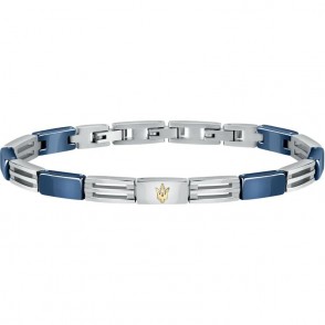 Bracciale Uomo MASERATI JM421ATZ08 in Acciaio e Ceramica Blu