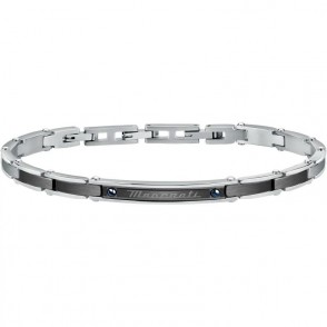 Bracciale Uomo Maserati Jewels JM421ATK15 In Acciaio Con Targa Centrale Grigia