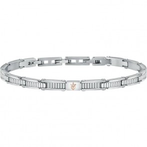 Bracciale Uomo Maserati Jewels JM421ATK18 In Acciaio Con Logo Centrale Oro Rosa