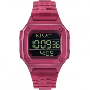 Orologio Digitale Philipp Plein PWHAA0121 HYPER $PORT Unisex In Gomma Fucsia 