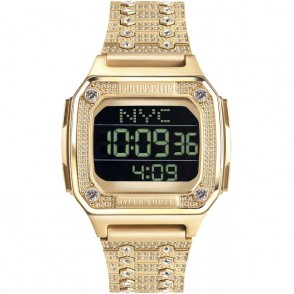 Orologio Digitale Philipp Plein PWHAA1321 Hyper $hock Unisex In Acciaio Oro Swarovski 