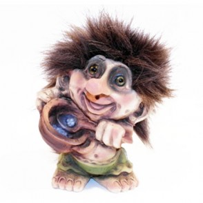 Statua Troll con Mirtilli Portafortuna Nyform 840097 Norvegia 9 cm