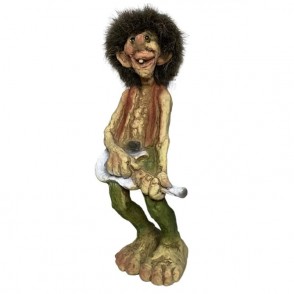Statua Troll Norvegese Portafortuna Nyform 840305 Troll Chitarra 20 cm