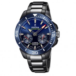 Orologio Uomo Cronografo Festina CHRONO BIKE CONNCECTED F20647/1 in Acciai  Fondo Blu