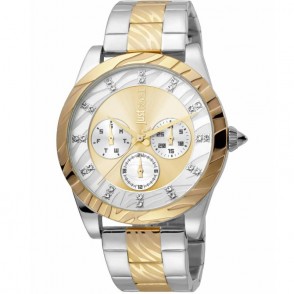 Orologio Donna Multifunzione Just Cavalli JC1L130M0085 Quadrante Oro Cinturino Bicolore