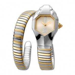 Orologio Donna Solo Tempo JUST CAVALLI JC1L001M0035 Cinturino Snake Acciaio Bicolore