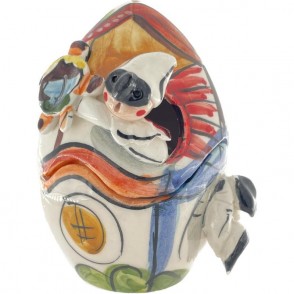 Statua Portafortuna ARTEVIT AV154001 in Ceramica Smaltata con Pulcinella