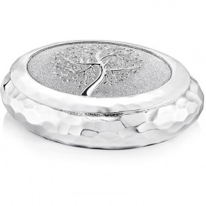 Porta Bon Bon Albero della Vita OTTAVIANI 22415 in Resina e Argento 7.2x22.5x17cm