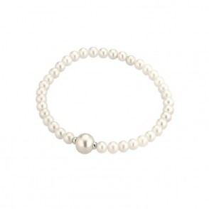 Bracciale Donna KIOTO 278BGMOLLA Elastico con Perle e Dischi oro 18kt