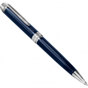 Penna Sfera Uomo MASERATI J880642102 Smalto Blu Dettagli Argento
