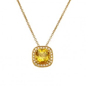 Collana Donna POLELLO G3249CGBG in Oro 18k Cushion con Diamanti