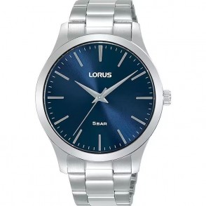 Orologio Uomo Solo Tempo Lorus RRX63HX9 Quadrante Blu Cinturino Acciaio