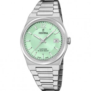 Orologio Donna Swiss Made FESTINA F20035/3 in Acciaio Fondo Tiffany con Data