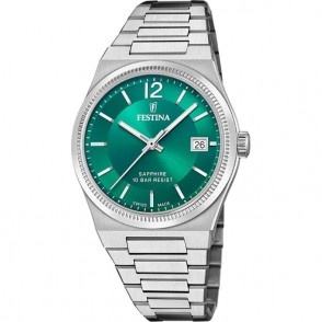 Orologio Swiss Made FESTINA F20035/5 in Acciaio Fondo Verde con Data